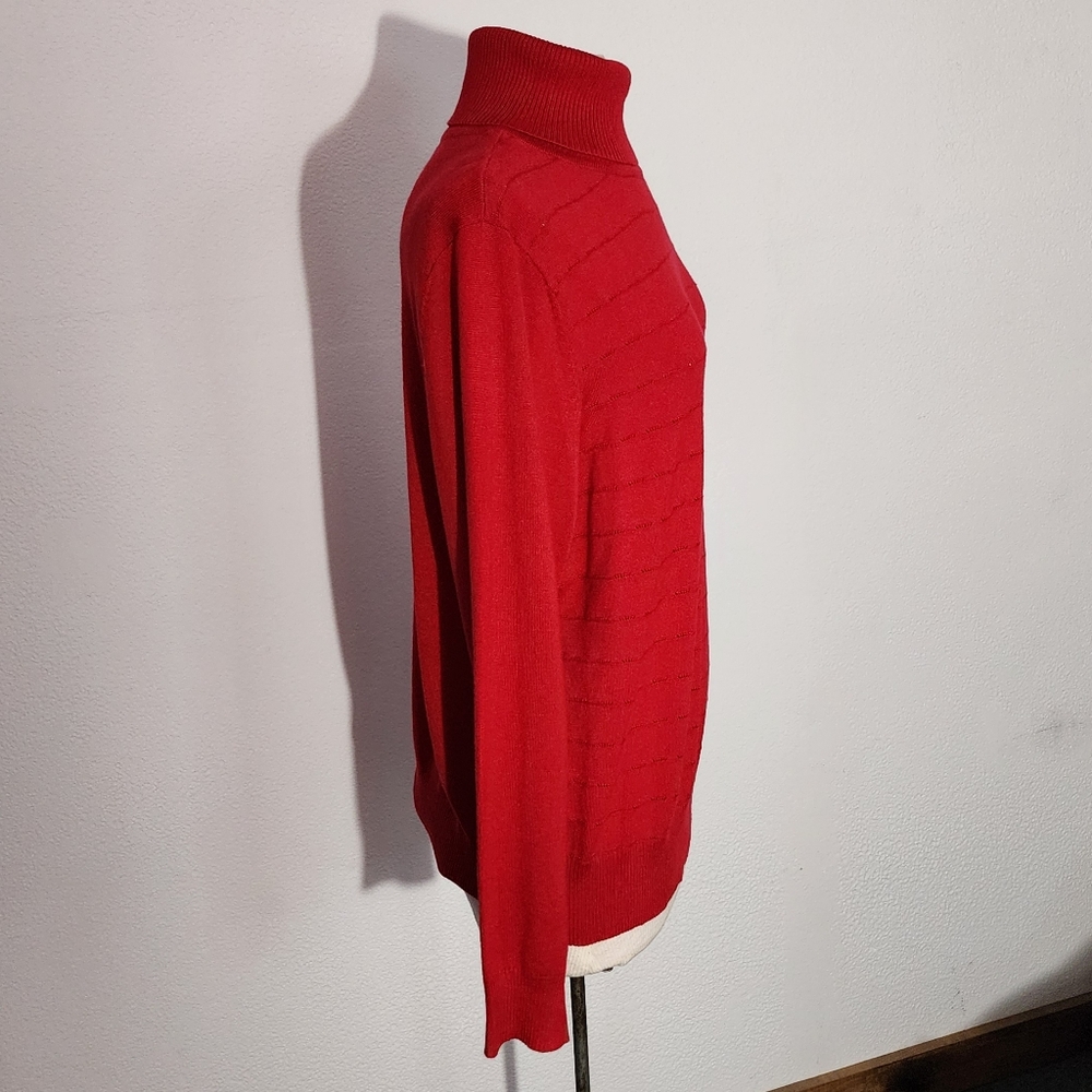 Retrology Long Sleeve Turtleneck Sweater Red Size XL - Picture 6 of 14